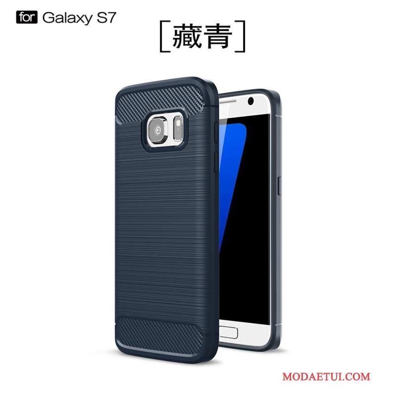Futerał Samsung Galaxy S7 Torby Czarny Nowy, Etui Samsung Galaxy S7 Miękki Anti-fallna Telefon