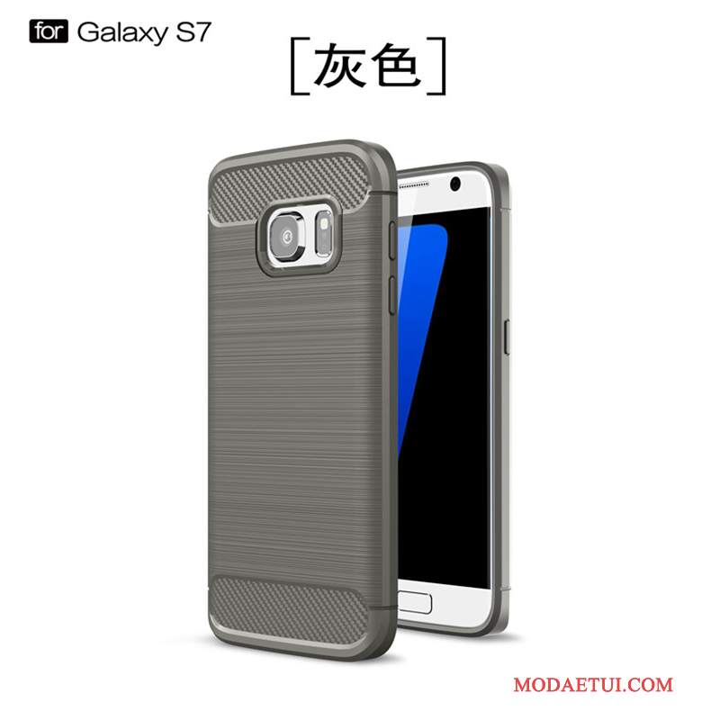 Futerał Samsung Galaxy S7 Torby Czarny Nowy, Etui Samsung Galaxy S7 Miękki Anti-fallna Telefon