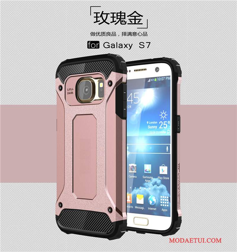 Futerał Samsung Galaxy S7 Torby Na Telefon Trudno, Etui Samsung Galaxy S7 Silikonowe Anti-fall Szary