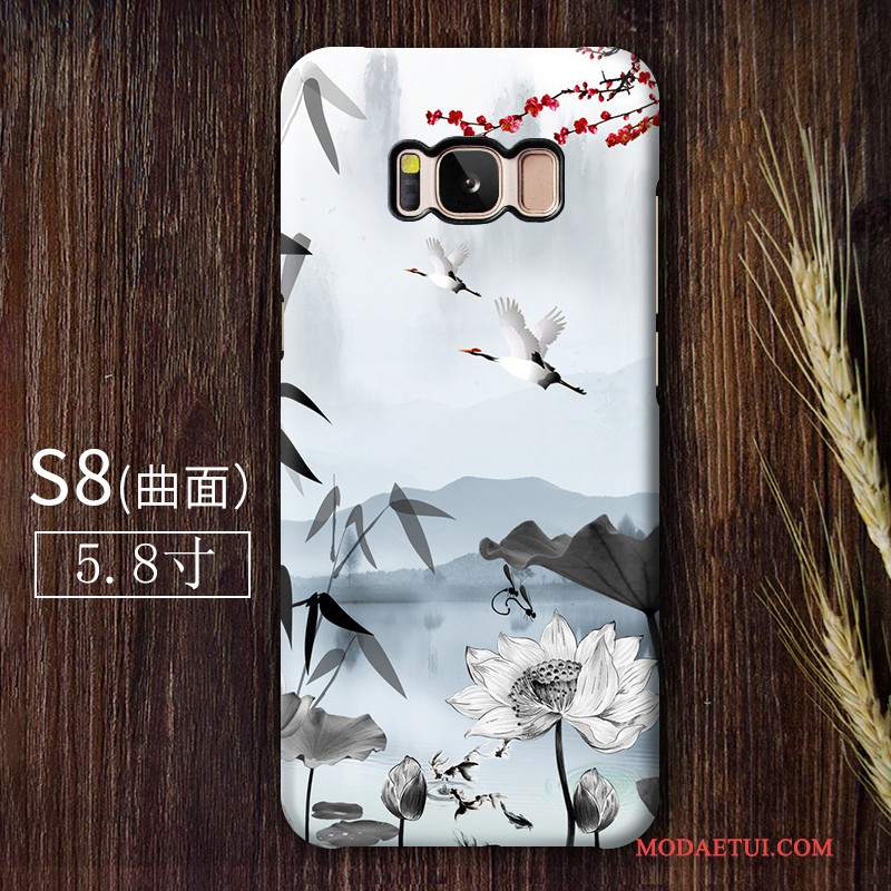 Futerał Samsung Galaxy S8+ Kolor Sztuka Trudno, Etui Samsung Galaxy S8+ Chiński Styl Nubuku