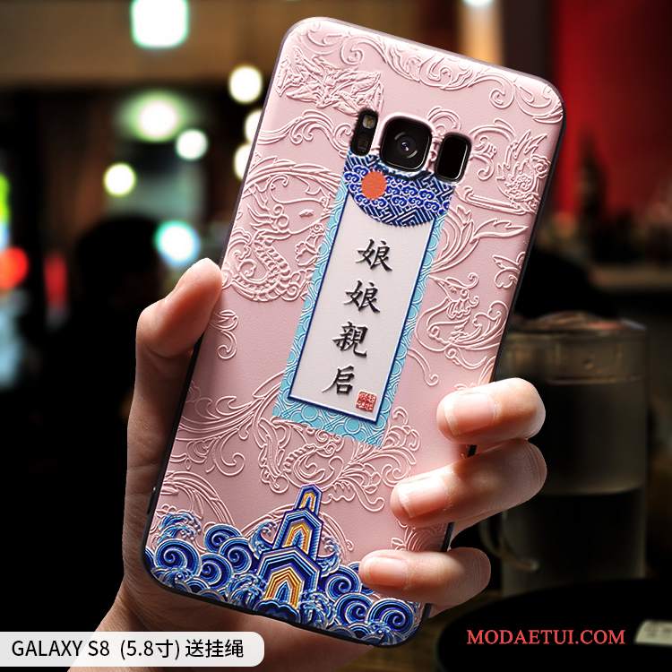 Futerał Samsung Galaxy S8 Kreatywne Anti-fall Zakochani, Etui Samsung Galaxy S8 Torby Na Telefon Różowe
