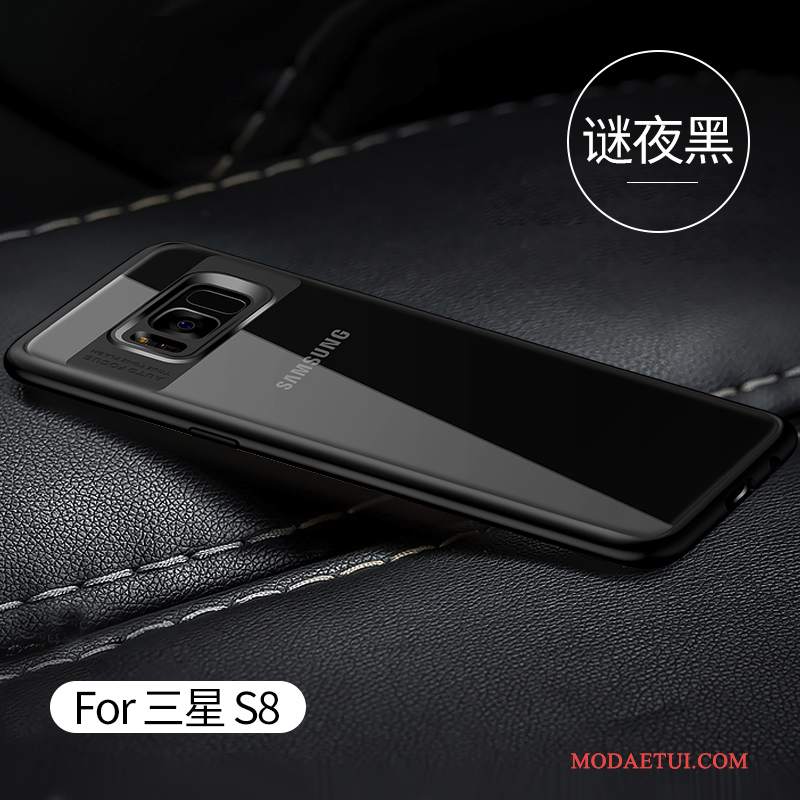 Futerał Samsung Galaxy S8 Kreatywne Czarny Przezroczysty, Etui Samsung Galaxy S8 Ochraniacz Anti-fallna Telefon