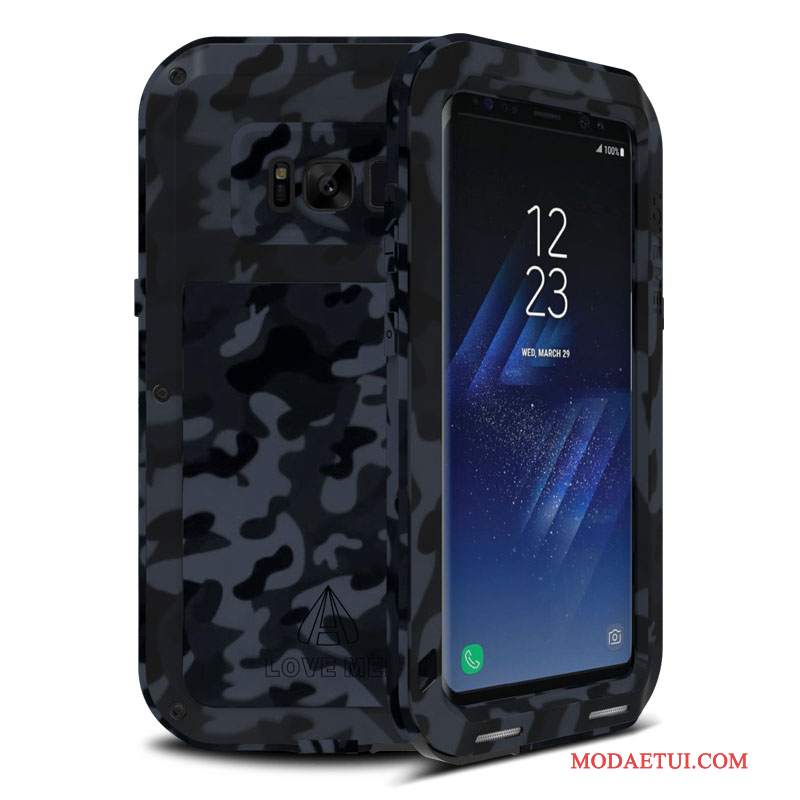 Futerał Samsung Galaxy S8+ Kreatywne Kamuflaż Zielony, Etui Samsung Galaxy S8+ Metal Na Telefon Osobowość