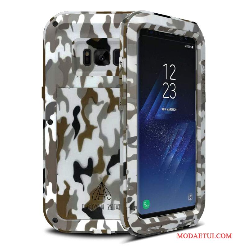 Futerał Samsung Galaxy S8+ Kreatywne Kamuflaż Zielony, Etui Samsung Galaxy S8+ Metal Na Telefon Osobowość