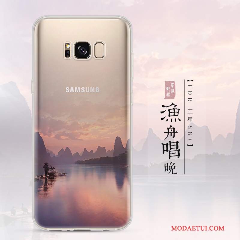 Futerał Samsung Galaxy S8+ Kreatywne Niebieskina Telefon, Etui Samsung Galaxy S8+ Ochraniacz Przezroczysty Tendencja