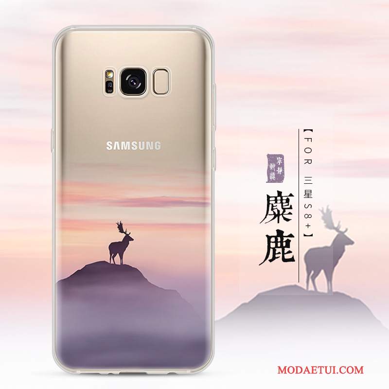 Futerał Samsung Galaxy S8+ Kreatywne Niebieskina Telefon, Etui Samsung Galaxy S8+ Ochraniacz Przezroczysty Tendencja