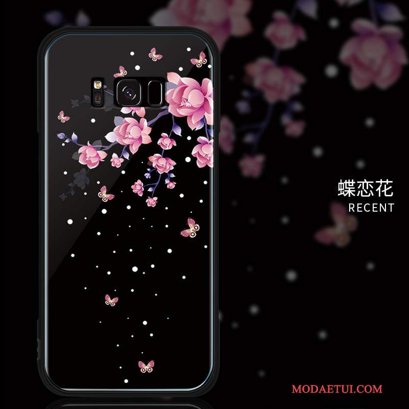 Futerał Samsung Galaxy S8 Kreatywne Trudno Szkło, Etui Samsung Galaxy S8 Miękki Różowe Anti-fall