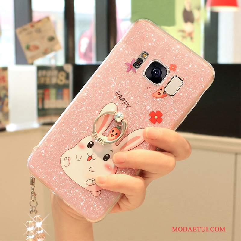 Futerał Samsung Galaxy S8 Kreatywne Wiszące Ozdoby Różowe, Etui Samsung Galaxy S8 Ochraniacz Proszekna Telefon