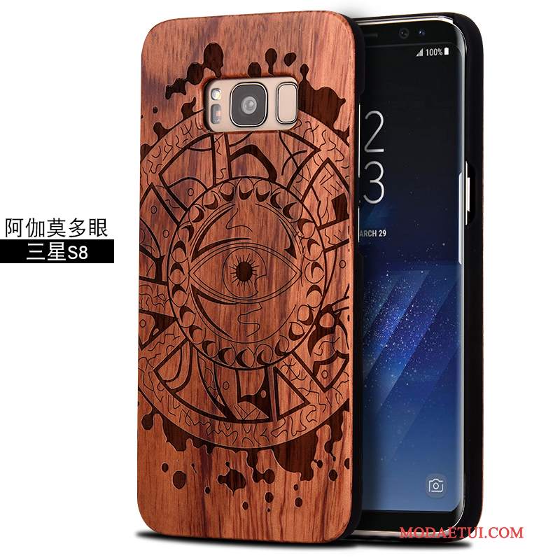 Futerał Samsung Galaxy S8 Litego Drewna Totem Tendencja, Etui Samsung Galaxy S8 Ochraniacz Na Telefon Drewno