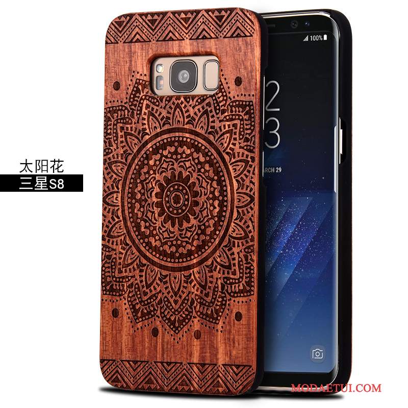 Futerał Samsung Galaxy S8 Litego Drewna Totem Tendencja, Etui Samsung Galaxy S8 Ochraniacz Na Telefon Drewno