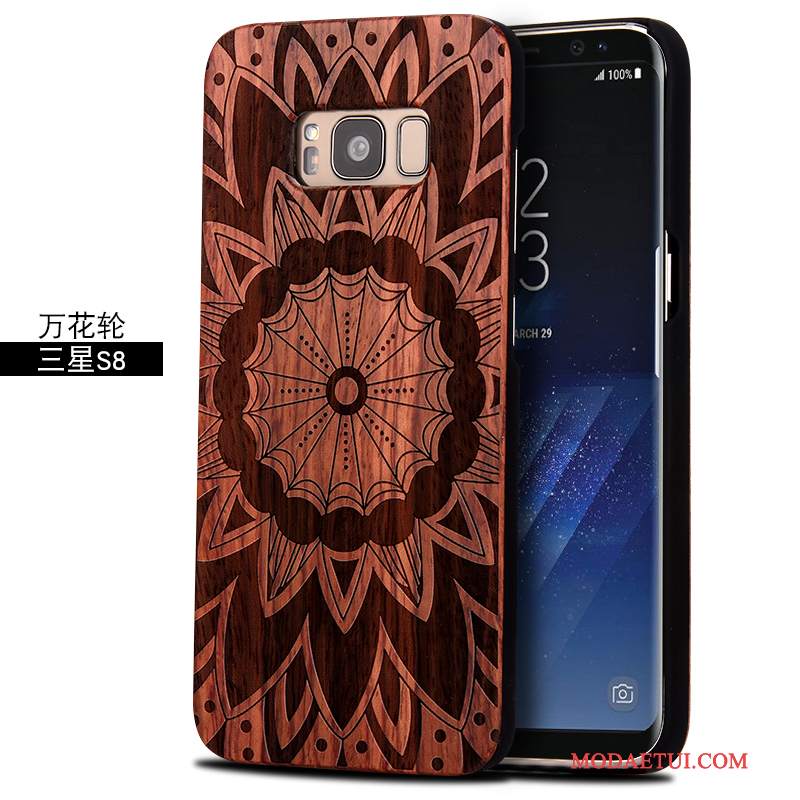 Futerał Samsung Galaxy S8 Litego Drewna Totem Tendencja, Etui Samsung Galaxy S8 Ochraniacz Na Telefon Drewno