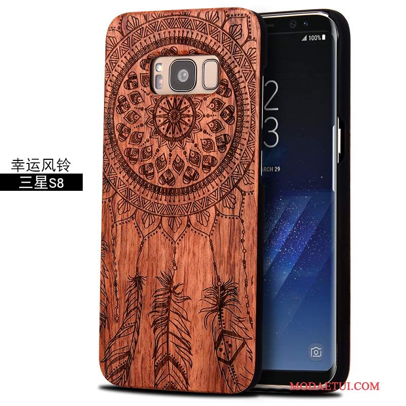 Futerał Samsung Galaxy S8 Litego Drewna Totem Tendencja, Etui Samsung Galaxy S8 Ochraniacz Na Telefon Drewno