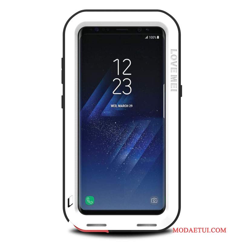 Futerał Samsung Galaxy S8+ Metal Anti-fall Biały, Etui Samsung Galaxy S8+ Torby Trzy Mechanizmy Obronne