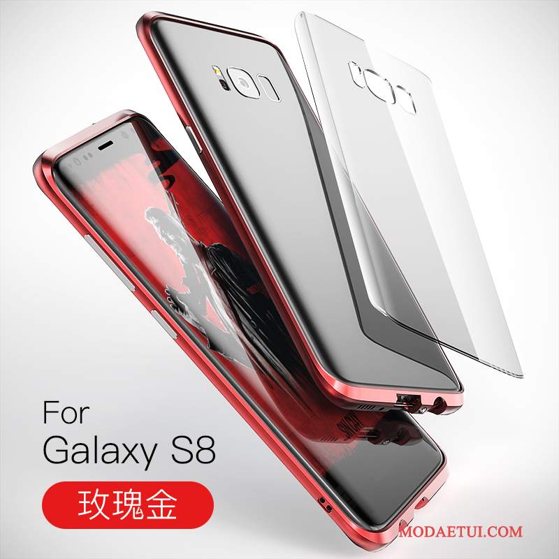 Futerał Samsung Galaxy S8 Metal Na Telefon Anti-fall, Etui Samsung Galaxy S8 Kreatywne Granica Niebieski