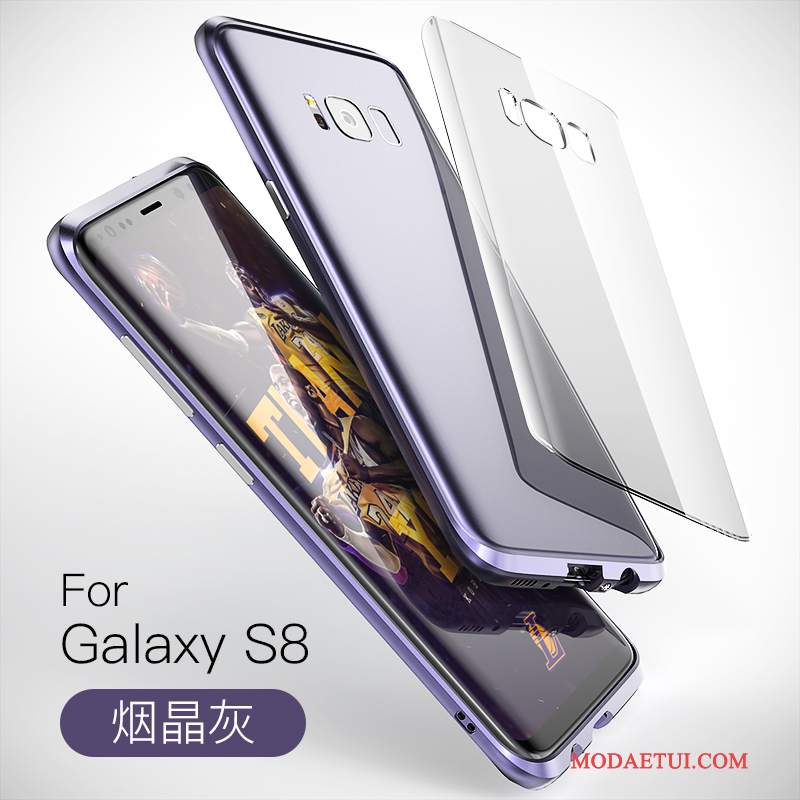 Futerał Samsung Galaxy S8 Metal Na Telefon Anti-fall, Etui Samsung Galaxy S8 Kreatywne Granica Niebieski