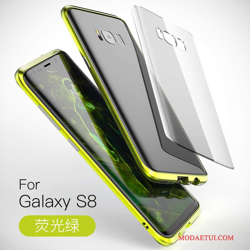 Futerał Samsung Galaxy S8 Metal Na Telefon Anti-fall, Etui Samsung Galaxy S8 Kreatywne Granica Niebieski
