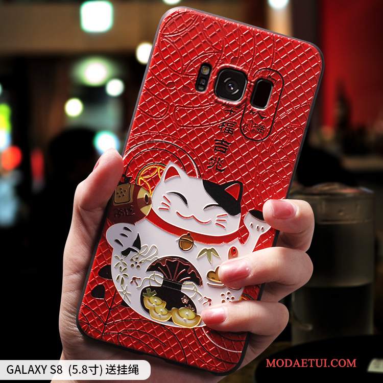 Futerał Samsung Galaxy S8+ Miękki Osobowość Czerwony, Etui Samsung Galaxy S8+ Kreatywne Bogactwo Anti-fall