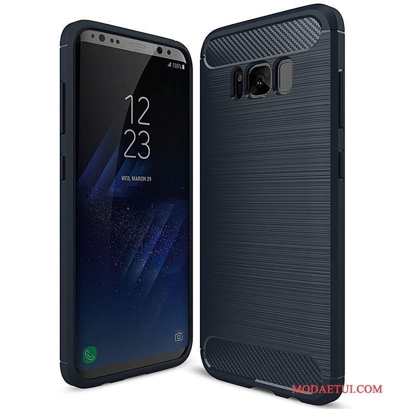 Futerał Samsung Galaxy S8+ Ochraniacz Czerwony Włókno, Etui Samsung Galaxy S8+ Miękki Na Telefon