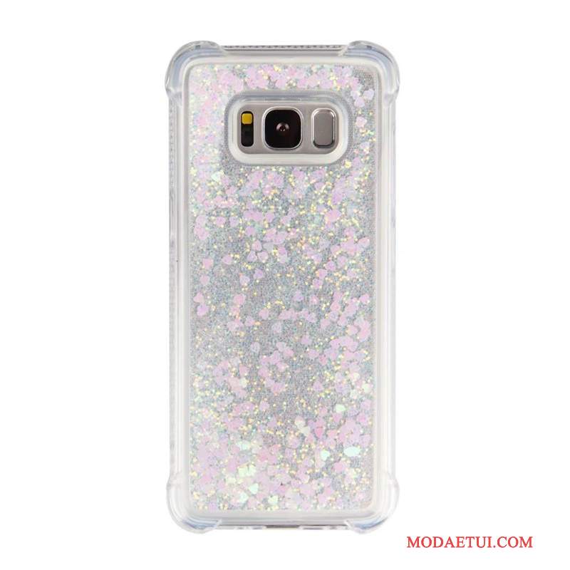 Futerał Samsung Galaxy S8 Ochraniacz Dla Grubych Purpurowy, Etui Samsung Galaxy S8 Quicksand Anti-fall