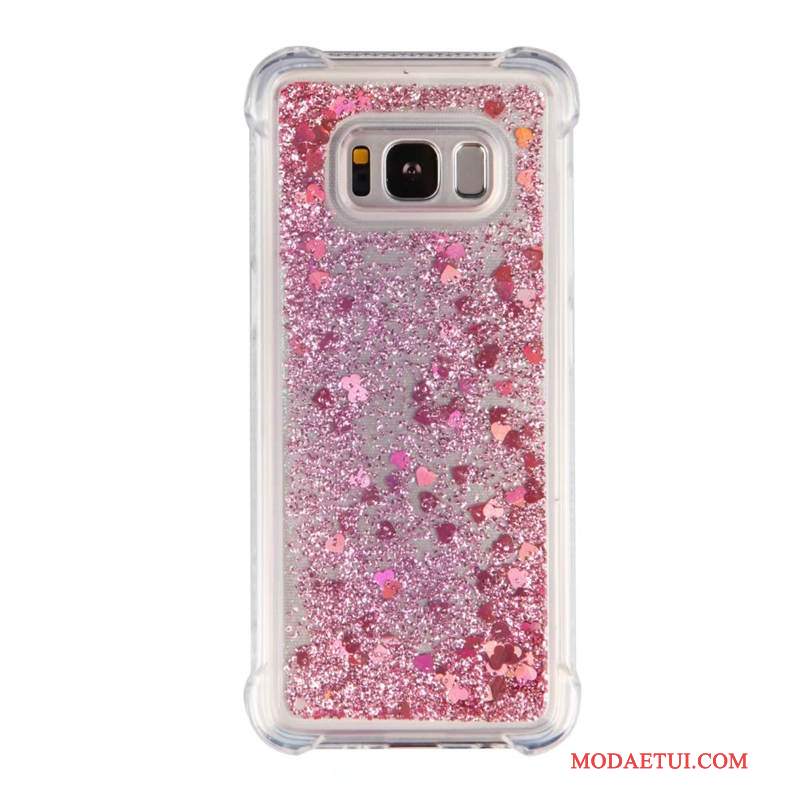 Futerał Samsung Galaxy S8 Ochraniacz Dla Grubych Purpurowy, Etui Samsung Galaxy S8 Quicksand Anti-fall