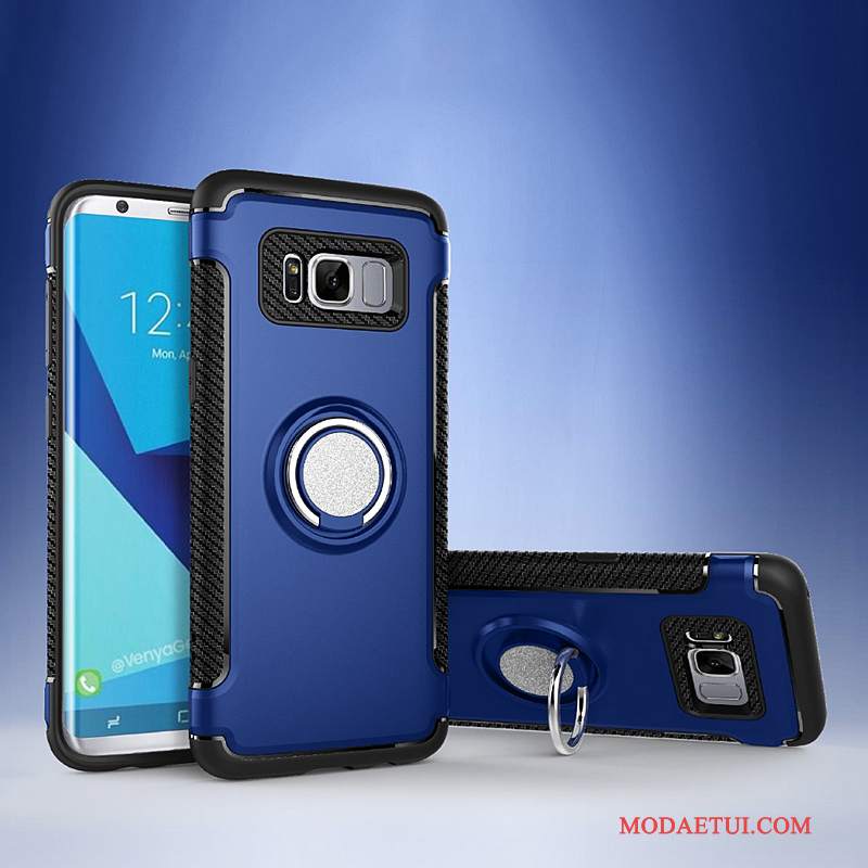 Futerał Samsung Galaxy S8+ Ochraniacz Na Pokładzie Magnetyzm, Etui Samsung Galaxy S8+ Skóra Ring Anti-fall