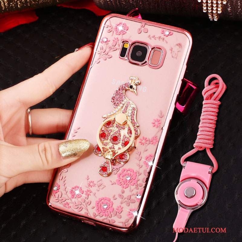 Futerał Samsung Galaxy S8 Rhinestone Wiszące Ozdoby Anti-fall, Etui Samsung Galaxy S8 Ochraniacz Złotona Telefon