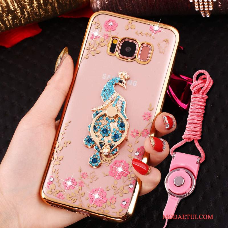 Futerał Samsung Galaxy S8 Rhinestone Wiszące Ozdoby Anti-fall, Etui Samsung Galaxy S8 Ochraniacz Złotona Telefon