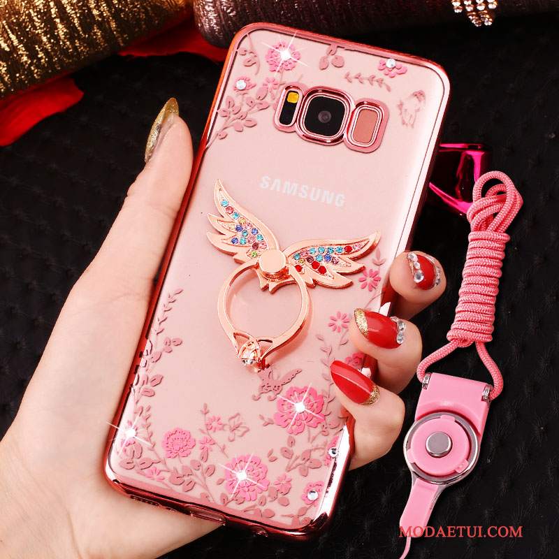 Futerał Samsung Galaxy S8 Rhinestone Wiszące Ozdoby Anti-fall, Etui Samsung Galaxy S8 Ochraniacz Złotona Telefon