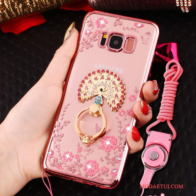 Futerał Samsung Galaxy S8 Rhinestone Wiszące Ozdoby Anti-fall, Etui Samsung Galaxy S8 Ochraniacz Złotona Telefon