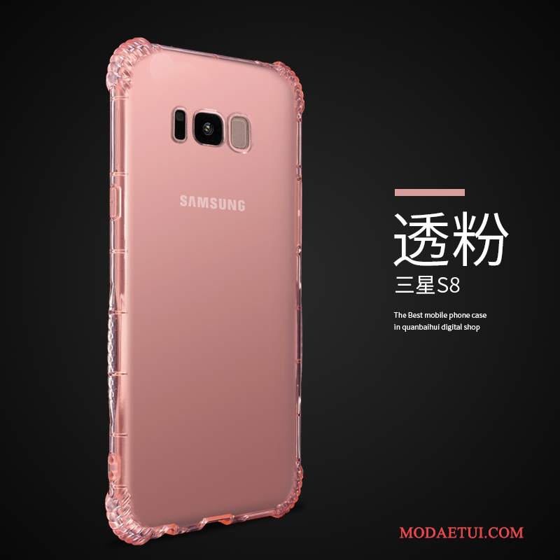 Futerał Samsung Galaxy S8 Silikonowe Anti-fall Biały, Etui Samsung Galaxy S8 Ochraniacz Na Telefon Przezroczysty
