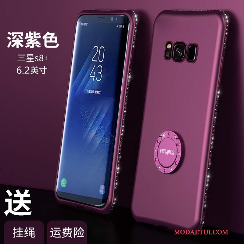 Futerał Samsung Galaxy S8+ Silikonowe Nubuku Ciemno, Etui Samsung Galaxy S8+ Miękki Purpurowy Cienkie