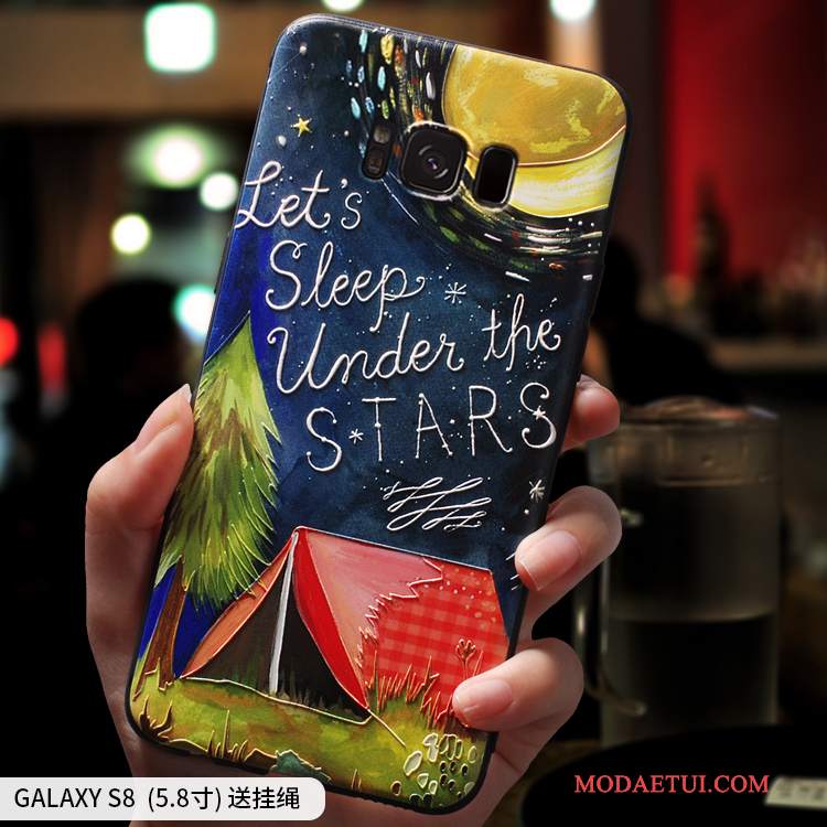 Futerał Samsung Galaxy S8 Silikonowe Osobowośćna Telefon, Etui Samsung Galaxy S8 Miękki Purpurowy Anti-fall