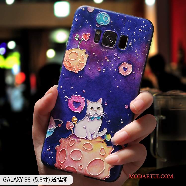 Futerał Samsung Galaxy S8 Silikonowe Osobowośćna Telefon, Etui Samsung Galaxy S8 Miękki Purpurowy Anti-fall