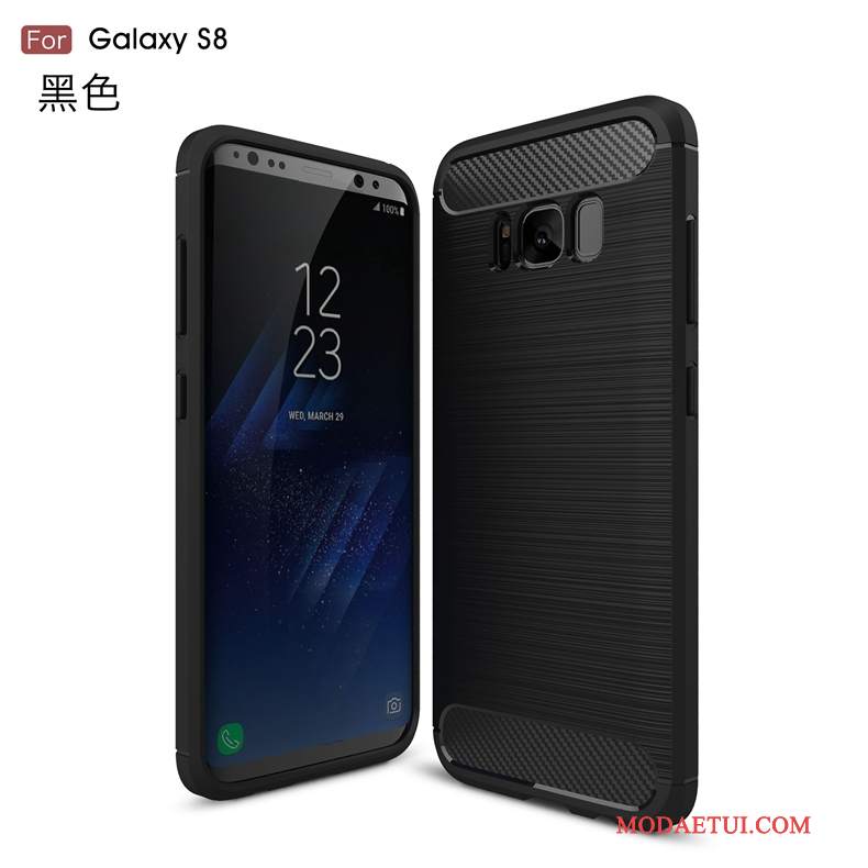 Futerał Samsung Galaxy S8 Silikonowe Wzór Włókno, Etui Samsung Galaxy S8 Miękki Anti-fallna Telefon