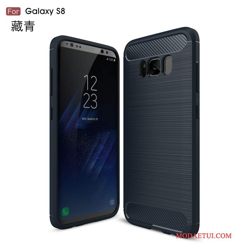 Futerał Samsung Galaxy S8 Silikonowe Wzór Włókno, Etui Samsung Galaxy S8 Miękki Anti-fallna Telefon