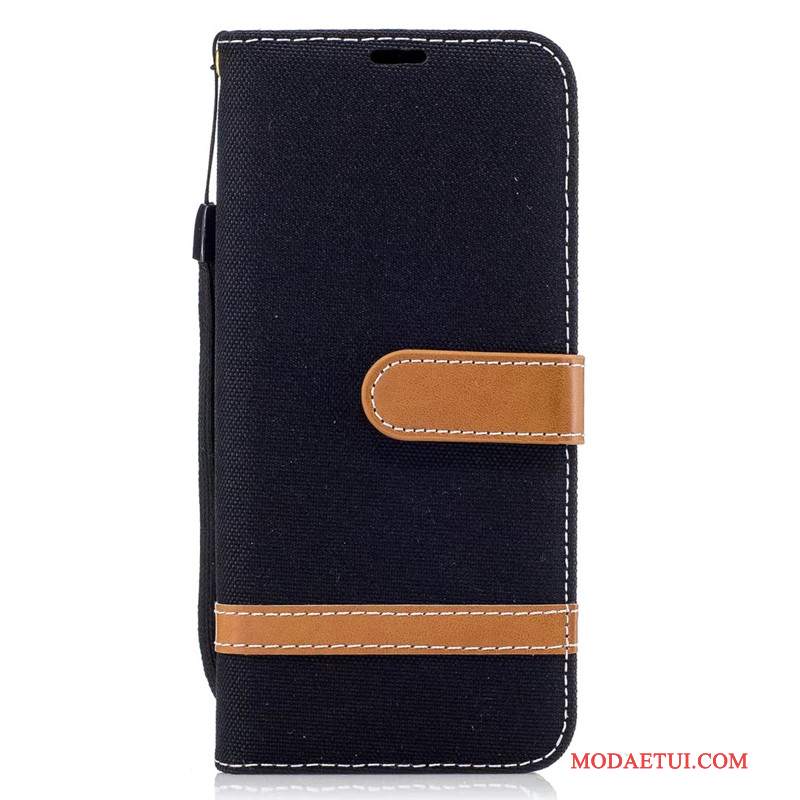 Futerał Samsung Galaxy S8 Skóra Denim Purpurowy, Etui Samsung Galaxy S8 Portfel