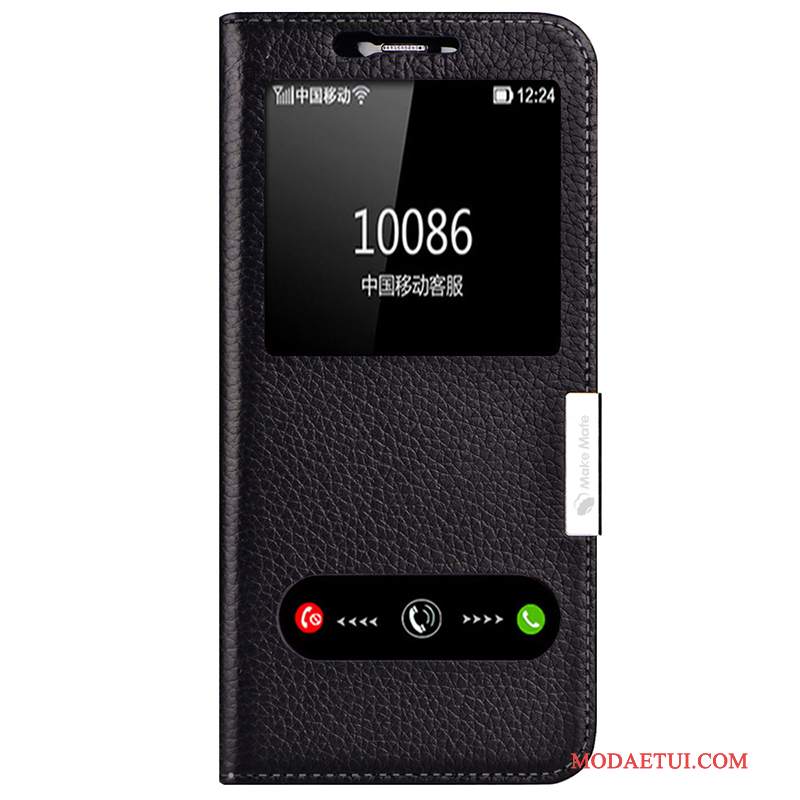 Futerał Samsung Galaxy S8 Skóra Otwórz Okno Czerwony, Etui Samsung Galaxy S8 Pokrowce Na Telefon Anti-fall