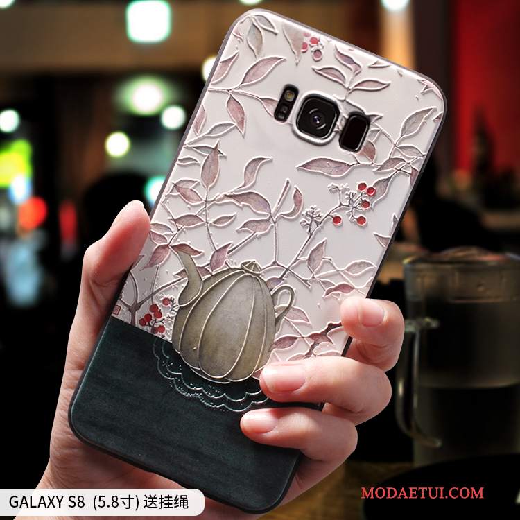 Futerał Samsung Galaxy S8 Torby Na Telefon Osobowość, Etui Samsung Galaxy S8 Silikonowe Chiński Styl Różowe