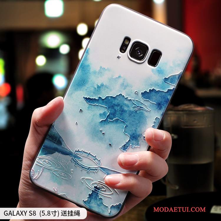 Futerał Samsung Galaxy S8 Torby Na Telefon Osobowość, Etui Samsung Galaxy S8 Silikonowe Chiński Styl Różowe