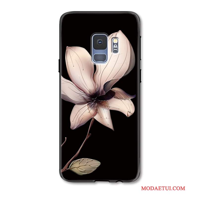 Futerał Samsung Galaxy S9+ Kreatywne Czarny Sztuka, Etui Samsung Galaxy S9+ Relief Świeży Osobowość