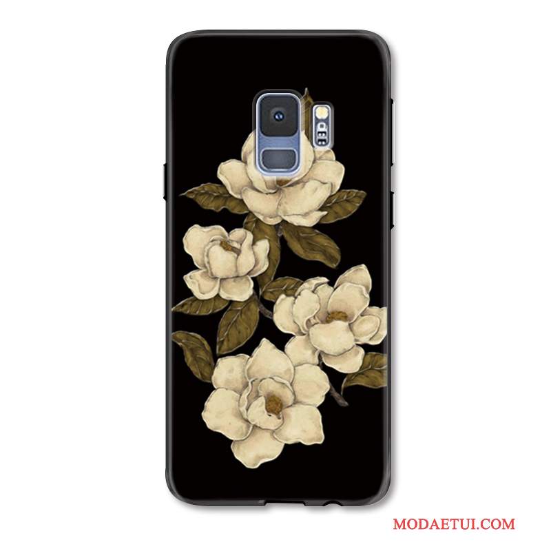 Futerał Samsung Galaxy S9+ Kreatywne Czarny Sztuka, Etui Samsung Galaxy S9+ Relief Świeży Osobowość