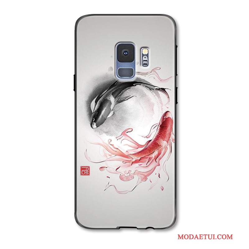 Futerał Samsung Galaxy S9+ Kreatywne Na Telefon Chiński Styl, Etui Samsung Galaxy S9+ Torby Kalmary Zielony