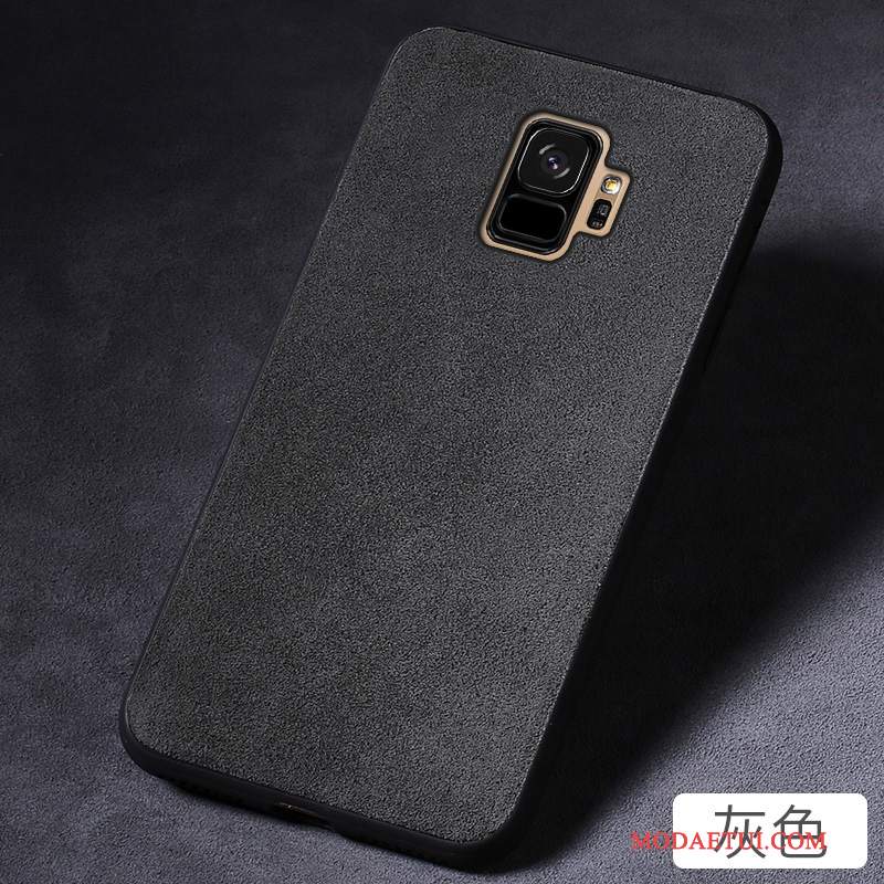 Futerał Samsung Galaxy S9 Kreatywne Osobowość Szary, Etui Samsung Galaxy S9 Skóra Ciemnona Telefon