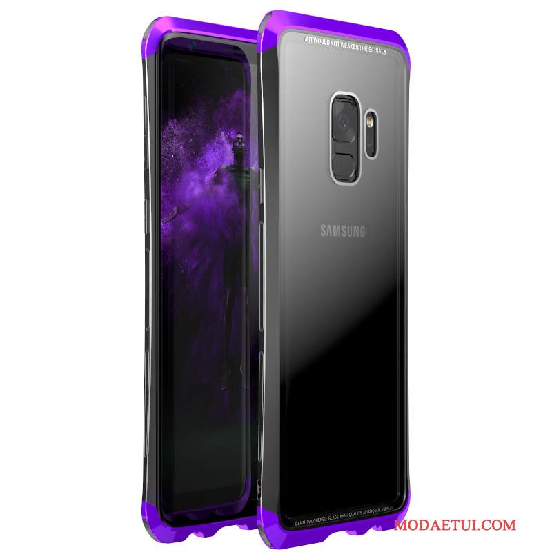 Futerał Samsung Galaxy S9 Metal Granica Złoto, Etui Samsung Galaxy S9 Torby Anti-fallna Telefon