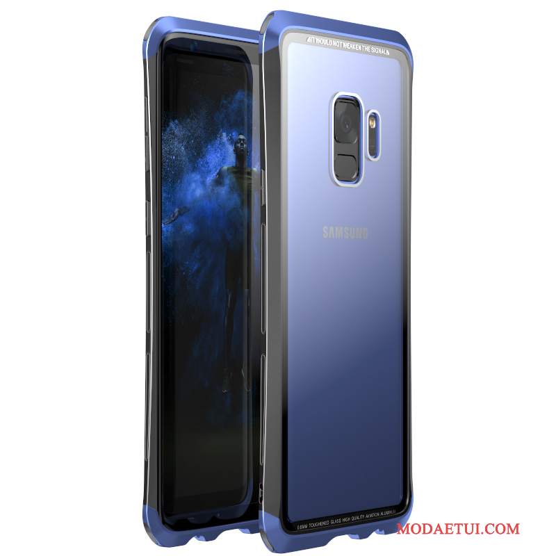 Futerał Samsung Galaxy S9 Metal Granica Złoto, Etui Samsung Galaxy S9 Torby Anti-fallna Telefon