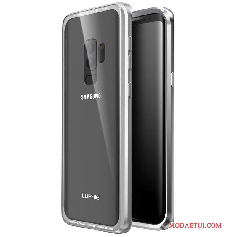 Futerał Samsung Galaxy S9+ Metal Na Telefon Granica, Etui Samsung Galaxy S9+ Ochraniacz Tylna Pokrywa Złoto