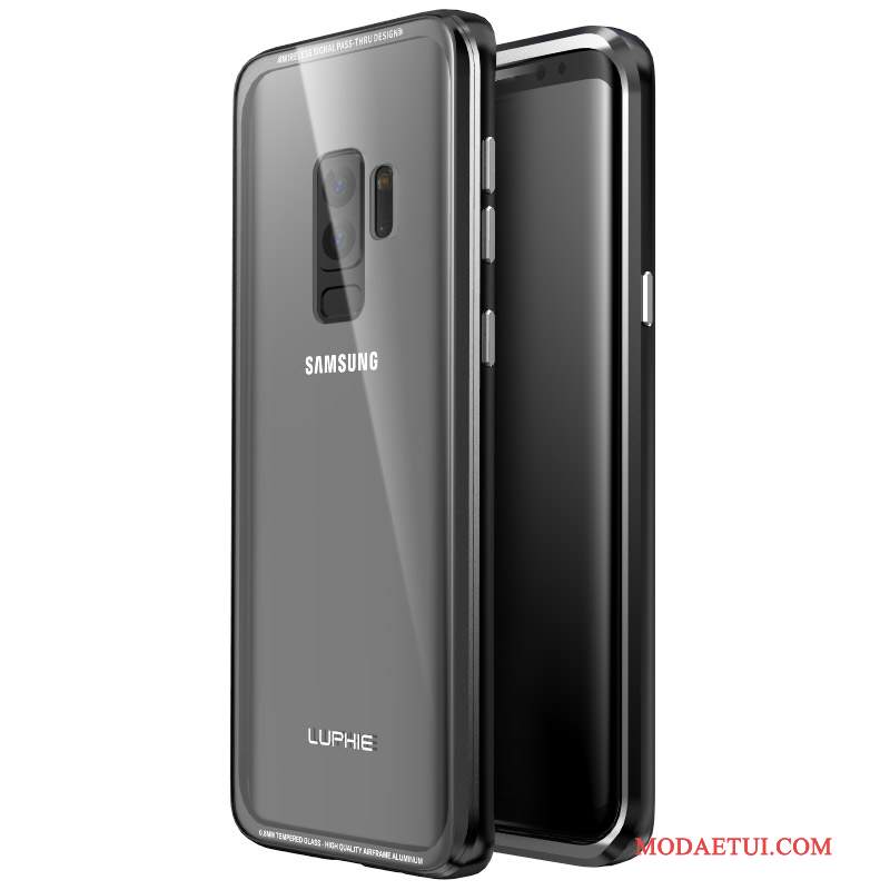 Futerał Samsung Galaxy S9+ Metal Na Telefon Granica, Etui Samsung Galaxy S9+ Ochraniacz Tylna Pokrywa Złoto
