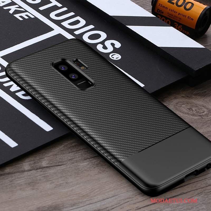 Futerał Samsung Galaxy S9+ Miękki Anti-fall Nubuku, Etui Samsung Galaxy S9+ Torby Szary Czarny