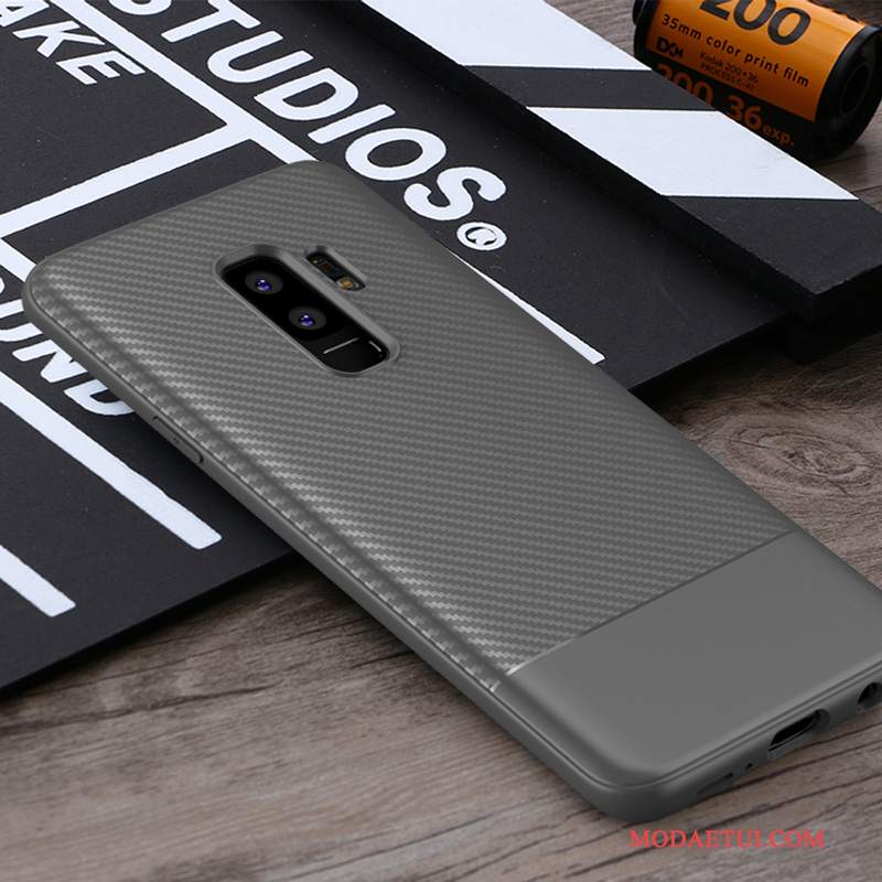 Futerał Samsung Galaxy S9+ Miękki Anti-fall Nubuku, Etui Samsung Galaxy S9+ Torby Szary Czarny