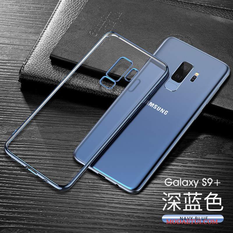 Futerał Samsung Galaxy S9+ Miękki Na Telefon Ciemno Niebieski, Etui Samsung Galaxy S9+ Torby Cienkie Przezroczysty